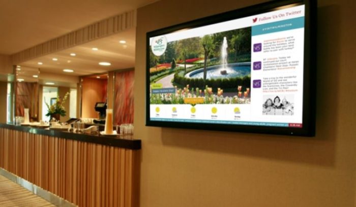 midia indoor em hotéis