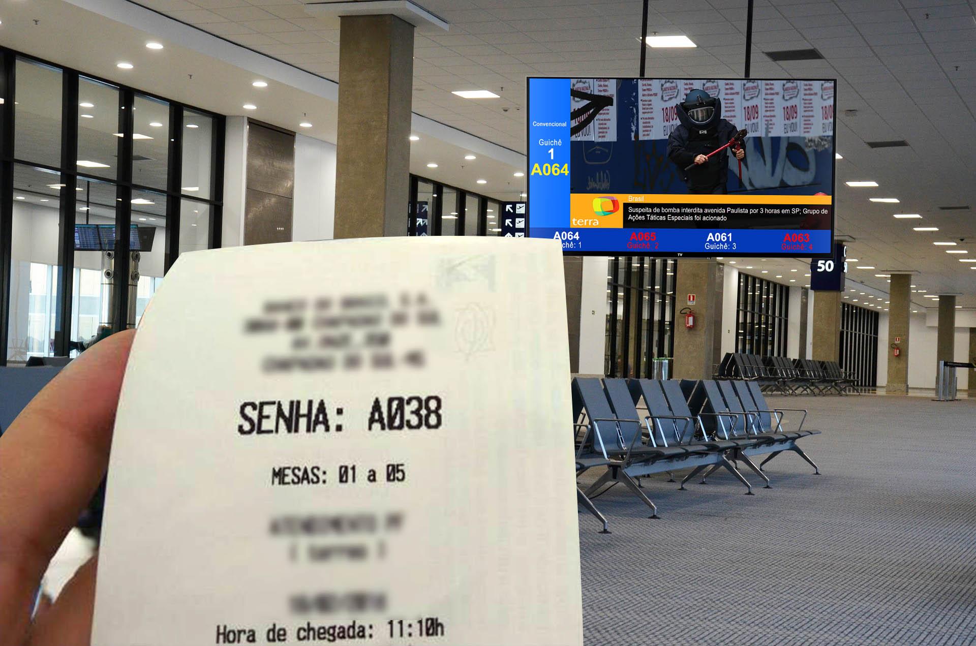 gestão de filas - chamada de senha impressa